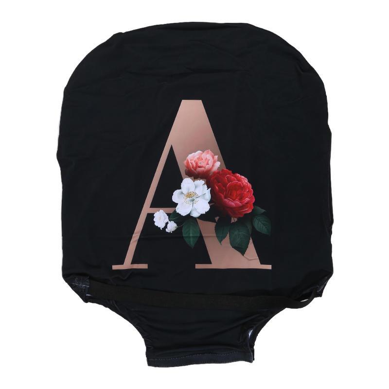 1 шт. Чехол для багажа с цветочным принтом и алфавитом, утолщенный, складной, защитный чехол для чемодана (19''-28''), Дорожные принадлежности, моющийся чехол для чемодана на колесиках, защитный чехол