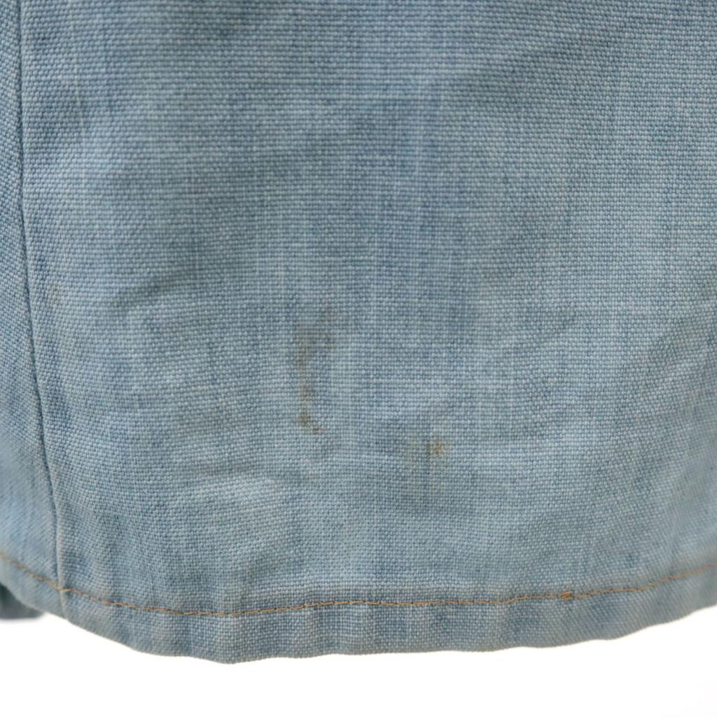 70s 80s Vintage Chambray Shirt Jacket Ice Blue Men's Used