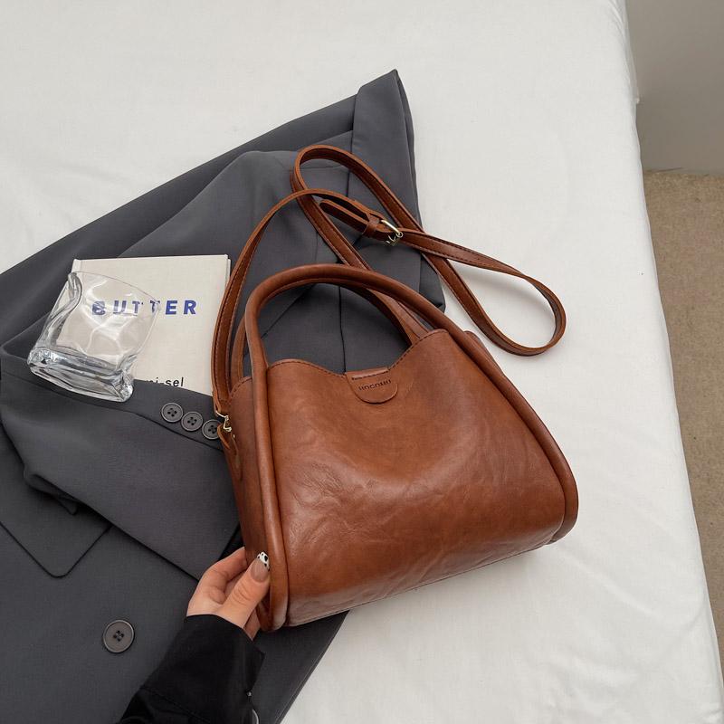 Женская новая сумка через плечо, однотонная сумка из искусственной кожи, модная повседневная сумка через плечо