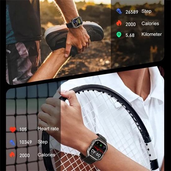 SACOSDING Apollo-03s Мужские умные часы с сенсорным экраном и Bluetooth-вызовом, 410 мАч, большой аккумулятор, пульсометр, Reloj, уличный браслет, водонепроницаемый