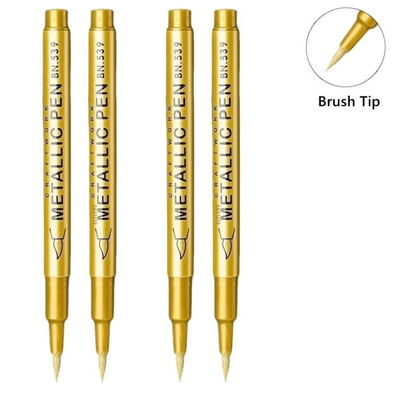 Xiaomi 3-50pcs Golden & Silvery Permanent Marker Pens - Waterproof Ideal for DIY Crafts, Resin Art, and Office Supplies, Painting Tools
