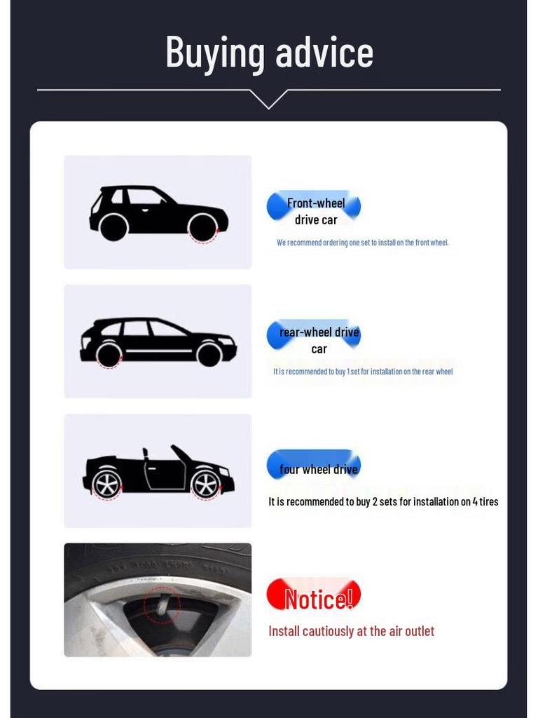 Compatible with Geely Emgrand and GS, protects tires without a jack, perfect for off-road SUVs and snow-covered terrains.