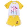 Kids Girls Anime Cartoon POP Singer Super Star Zoey Rumi Mira Print Short Sleeves T-Shirt Shorts Pants Casual Clothes Set