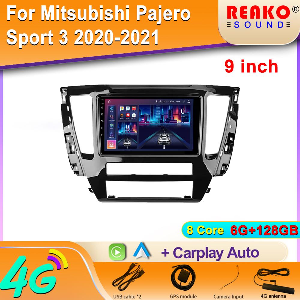 Car Radio Multimedia Video Player Navigation 4G For Mitsubishi Pajero Sport 3 2020 - 2021 GPS Wireless Android Carplay Screen