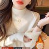 Fleece Thickened Bottoming Shirt Women's Winter New Integrated Fleece Sweater High-end Knitted Top