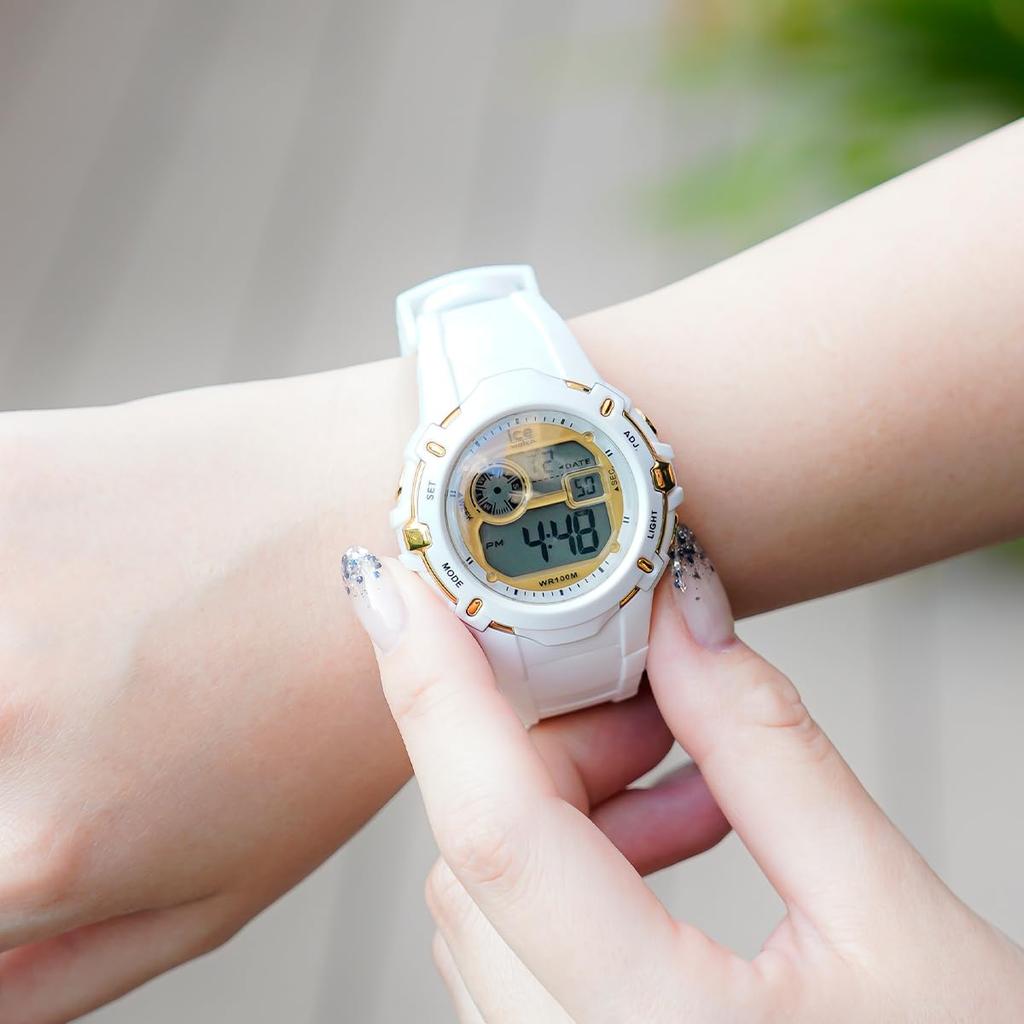 Авторизованный дистрибьютор Ice Watch Watch 023266 Ice Digit Explorer Magical White Gold Small 40mm Digital [Ice-watch] Мужские Женские