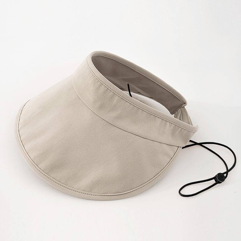 Женский козырек от солнца UPF50+ с защитой от УФ-лучей, летняя дышащая складная шляпа, надежная фиксация для бега и путешествий на открытом воздухе