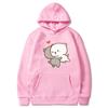 Peach And Goma Cartoon Print Men/Women Hoodie Casual Oversized Pullover Popular Sweatshirt Fashion Trend Unisex Clothing
