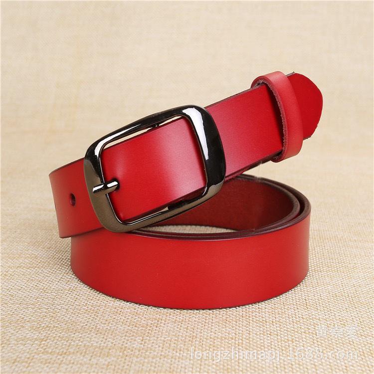 Cowhide Genuine Womens Size Plus Leather Belt Casual And Versatile