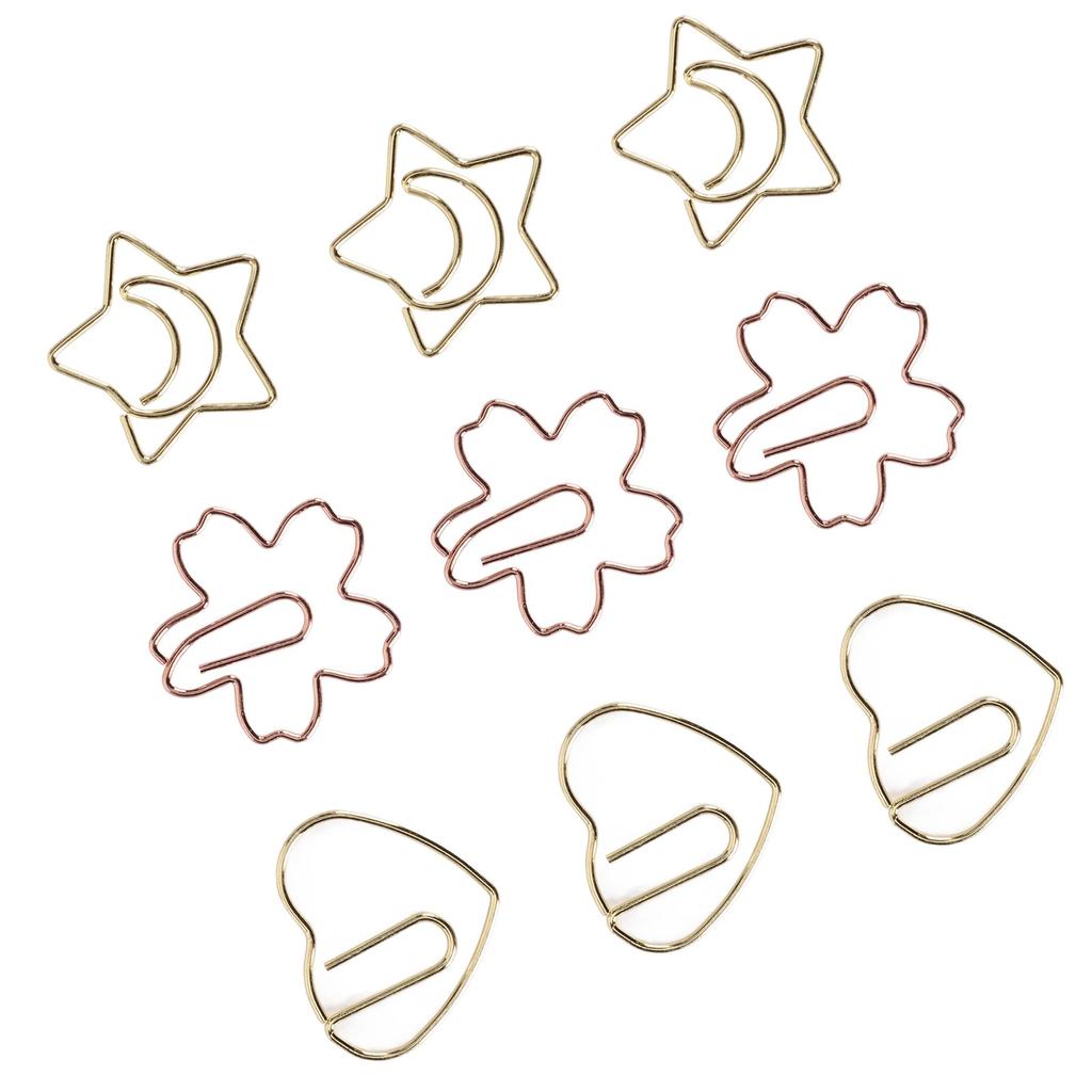 30 шт. скрепок в форме сердца и звезды, закладка, зажим для офиса, школы, студенческих файлов, классификация