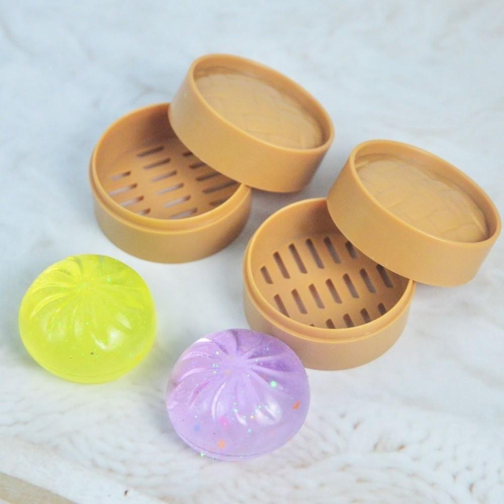 Mini Size Squeezable Toys Slow Rebound Fidget Sensory Toy Steamer Bun Squishy Fidget Toy Play Set