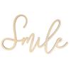 Wooden Word - Artemio - Smile - 30 X 16.5 X 0.5 Cm - Decorative - Customizable