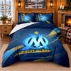 Printed 3Pcs Bedding Set Olympique Lyonnais FC Pattern Bed Sheet Pillowcase For Bedroom Decor