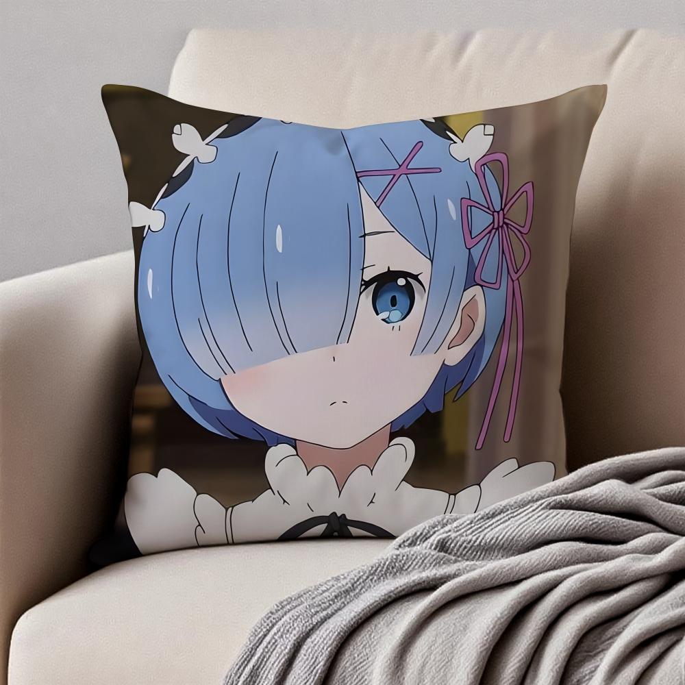 Фэнтези Популярное Аниме RRe Zero Наволочка Подушка Антипылевой Невидимая Молния Короткий Плюш Диванная Подушка