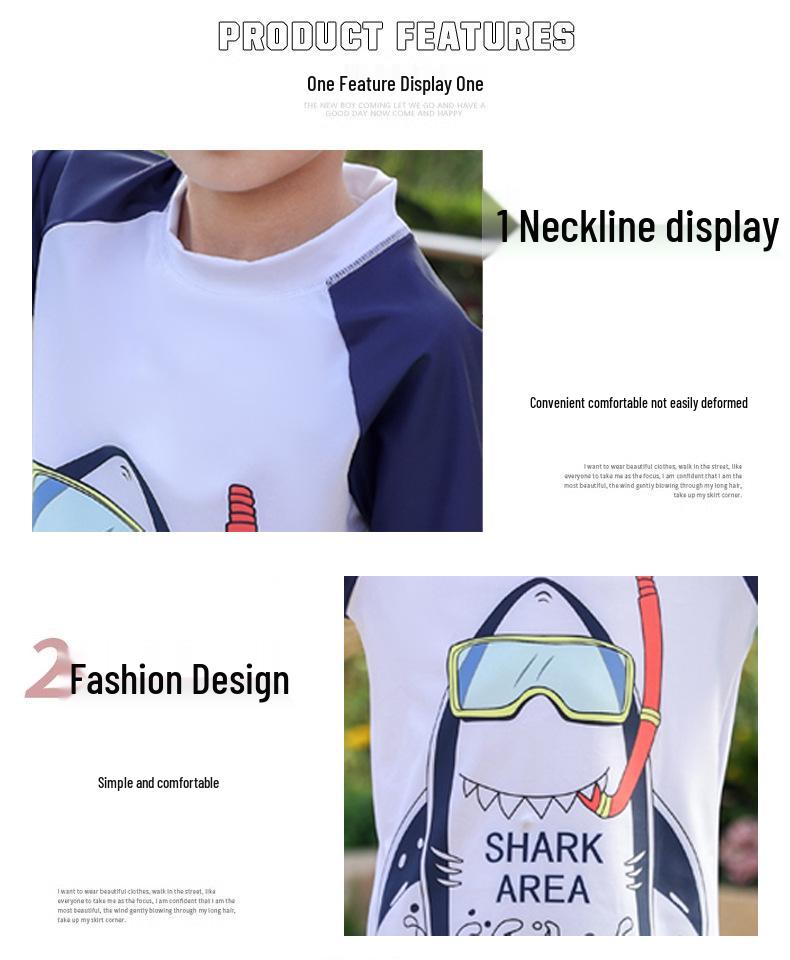 2023 Boys' Quick-Dry Swimwear Set: Split Style Swimsuit with Trunks for Children, Available In Small, Medium, Large