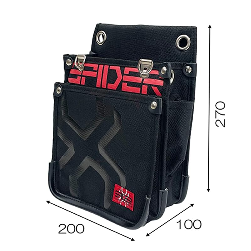 Сумка-чехол для инструментов SK11 SPIDER для строителей, средний размер, тонкий дизайн, с внутренним карманом из эластичного материала, гибкая гармошкообразная структура, 200 мм (W)