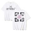 Off-White 2025 Spring/Summer New OW Cloud Letter Arrow Pattern Round Neck Hoodie Short Sleeve Men's and Women's T-shirt
