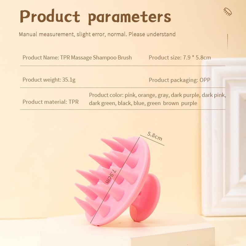 1pcs Scalp Massage Hair Washing Shampoo Brush Soft Silicone Hairbrush Bath Shower Brush Family Salon Hair Care Tool Gifts