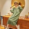 Pajama Dress Women's New Spring and Autumn Princess Style Pure Cotton Long-sleeved Pajama Dress Pajamas Home Wear
