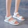 Спортивные сандалии на платформе женские 2025 года, новые весенне-летние модные повседневные студенческие пляжные туфли на липучках