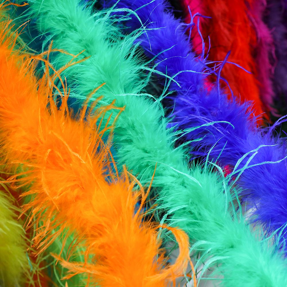 Colorful Ostrich Feather Strips for DIY Dance Costumes & Accessories