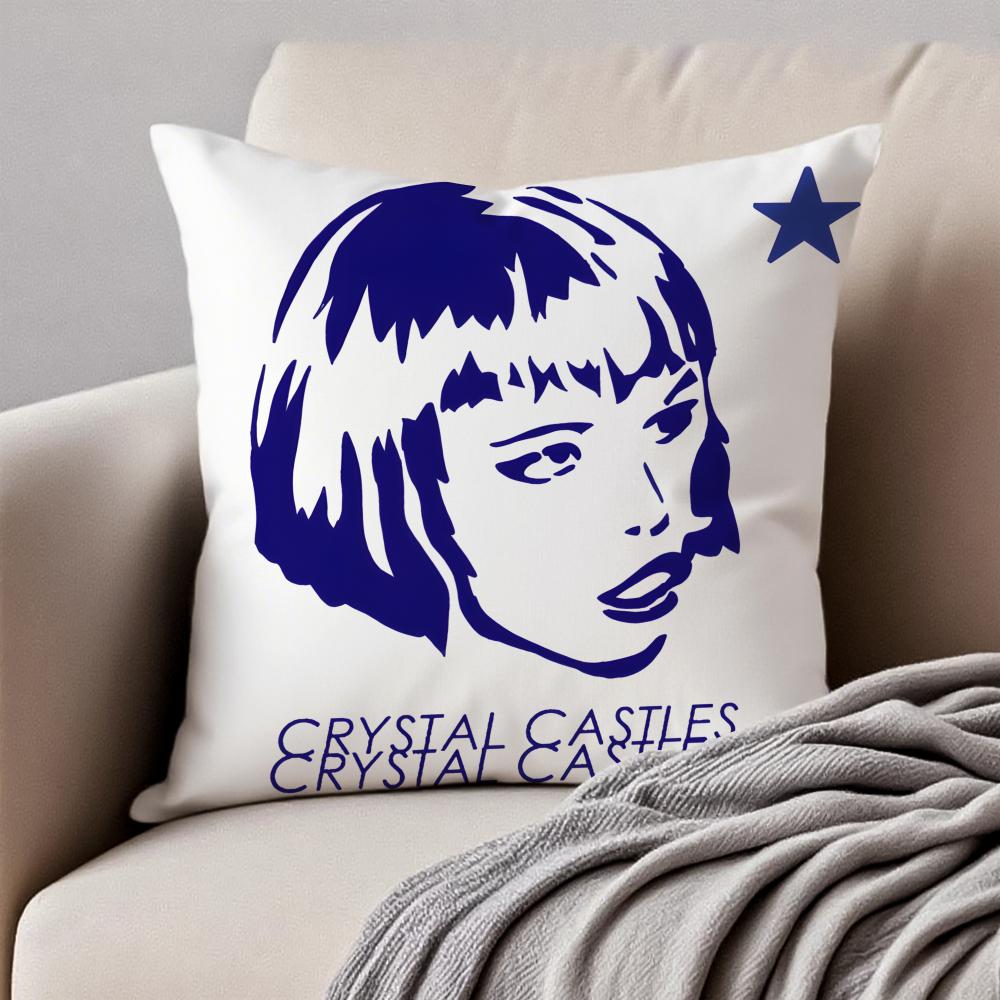 Синт Дарк Канадская Группа CCrystal Castles Наволочка Наволочка Антиклещевая Невидимая Молния Короткий Плюш Подушка для Дивана