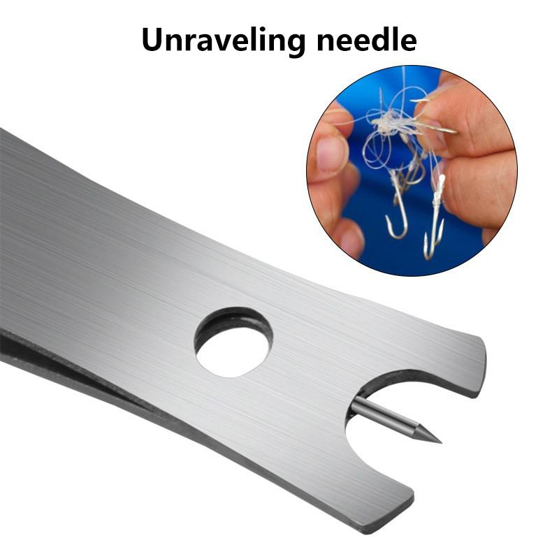 Multifunctional Stainless Steel Fishing Line Cutter Hook Eye Cleaner Outdoor Fishing Accessories