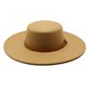 10Cm Brim Flat Top Top Hat Big Eave Hat British Woolen Felt Hat, Men'S And Women'S Top Hat