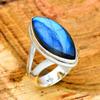 Natural Labradorite Gemstone Ring, Handmade Ring, Statement Ring, Ring For Sale, Birthstone Ring, 925 Sterling Silver