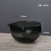 Japanese Style Glass Hammered Matcha Tea Set Glass with Spout Glass Tea Bowl