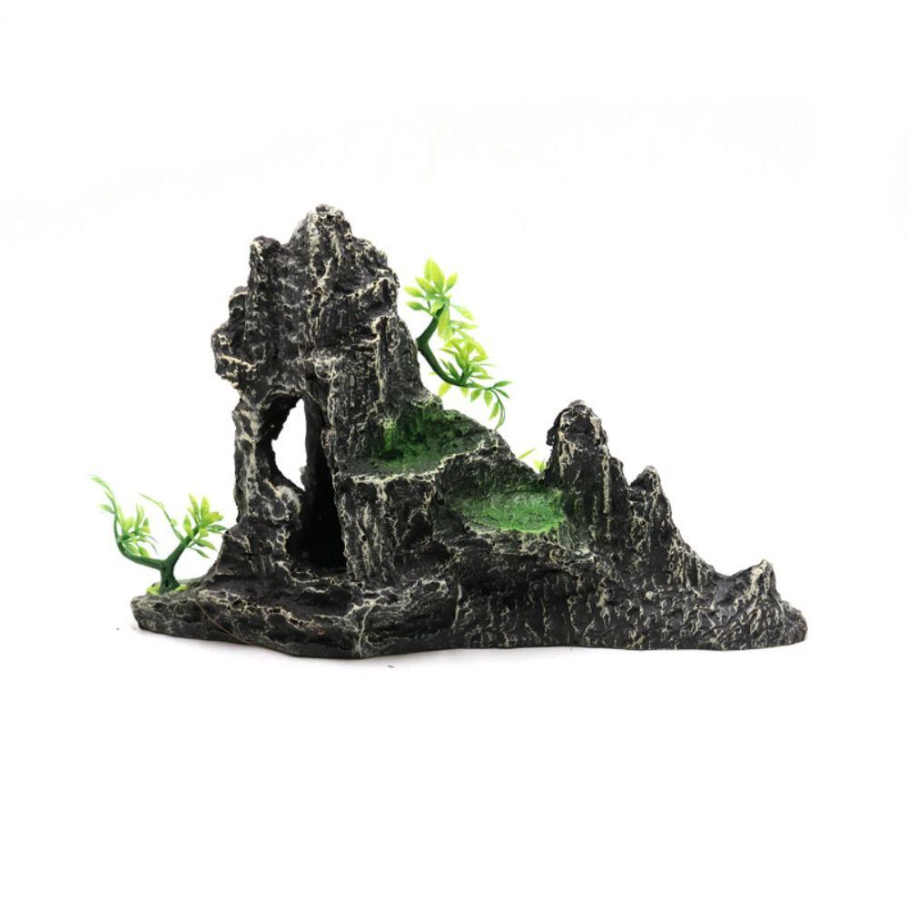 Creative View Rock Cave Stone Artificial Mountain Stone Statue  Hiding Fish Cave