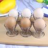 2Pcs Metal Tray Egg Spiral Spring Wire Holder Cup Storage Stand Kitchen