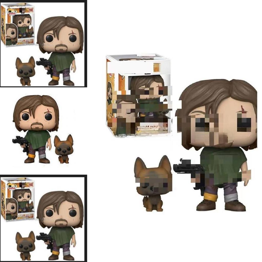 Walking Dead Daryl Dixon Collectible Figure With Dog For Kids And Fans