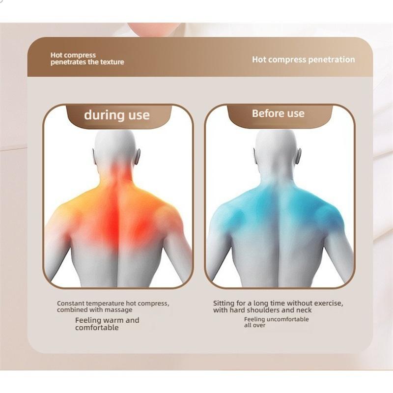 Cervical massager, waist and neck dual-use trapezius muscle electric heating imitation hand kneading shawl