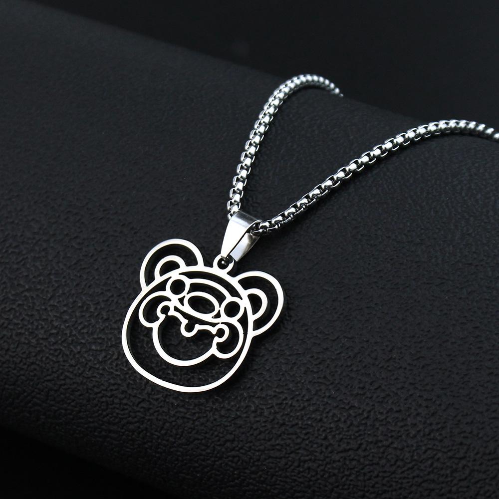 Genshin Impact Titanium Pendant Necklaces Element Pyro Hydro Anemo Electro Dengro Cyro Geo Hutao Boo Jewelry for Players Fans