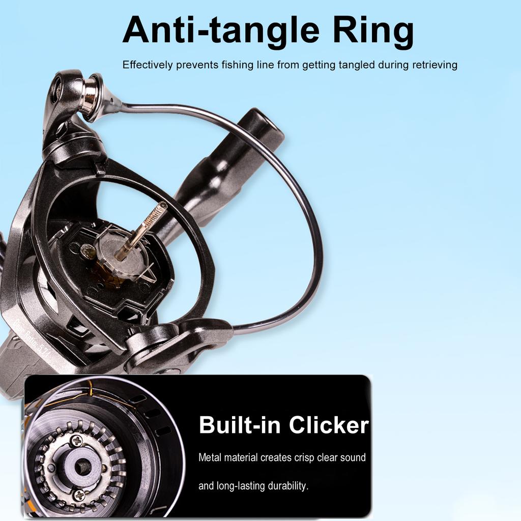 Спиннинговая рыболовная катушка 7+1 BB, рыболовная катушка для дальнего заброса, легкая металлическая спиннинговая катушка для рыбалки
