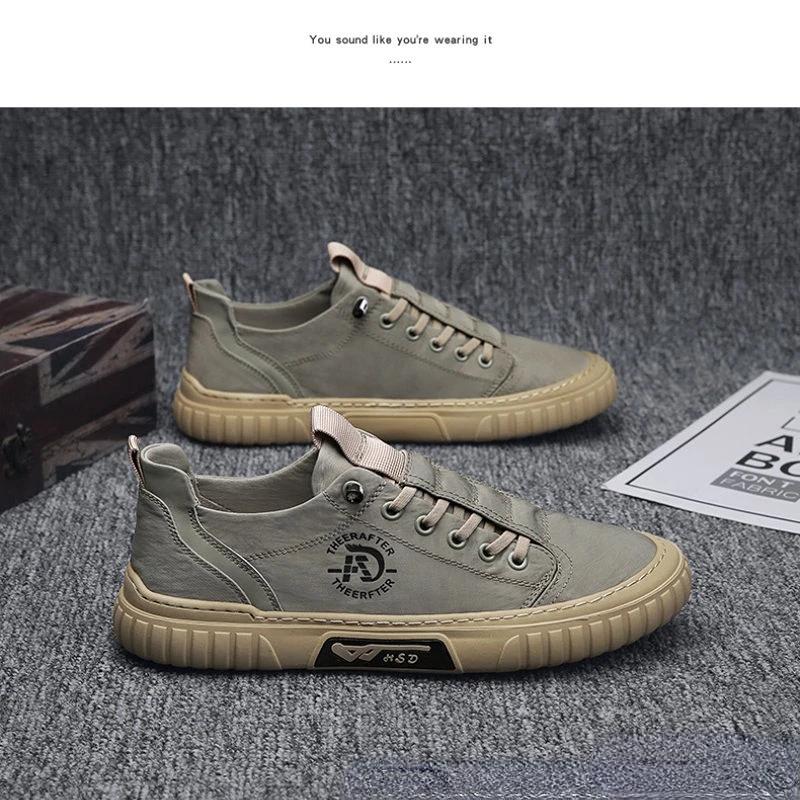 Fashion Men's Sneakers Canvas Breathable Casual Shoes Men's Slip On Walking Flats That's Shoes Vulcanized Shoes Fashion Men's Shoes2025