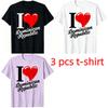 Fun Fashion Letters I Love Pattern Print Men's T-shirt Summer Men's and Women's Casual Fashion Tops Men's Short Sleeve T-shirt Oversize Clothing