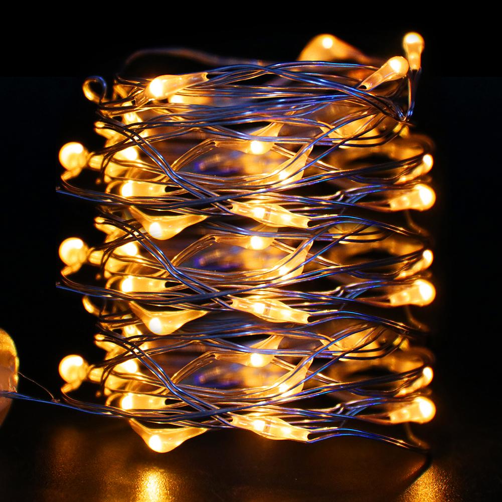 5M-50M LED String Lights Silver Copper Wire 12V Fairy Night Lamp for Chiristmas Garland Bedroom Light Indoor Wedding Decoration