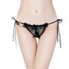 Женские модные прозрачные кружевные сексуальные трусики с открытой промежностью, однотонные стринги