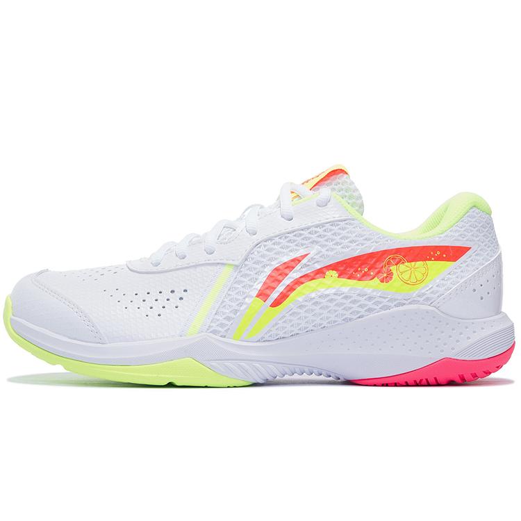 New LiNing Badminton Series Abrasion Resistant Low Top Badminton Shoes Unisex Standard White AYTS020-5