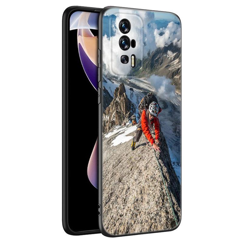 Черный силиконовый чехол для телефона Mountain Climbing для Xiaomi Redmi 7A 8A 9A 10A 11A 9C 10C 12C 13C 11 Prime A1 A2 + 12 4G Note 9T 12R