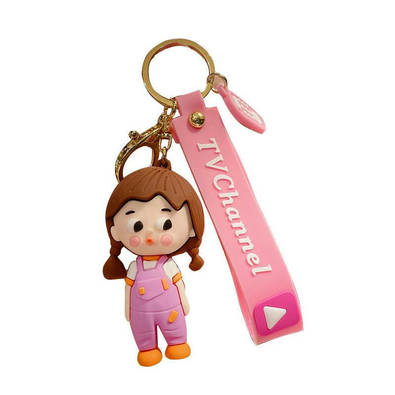Adorable Doll Keychain Silicone Cute Cartoon Multicolor Key Accessory Gift