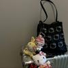 Kid Girl Satin Tote Bag With Embellished Letters For Daily Use