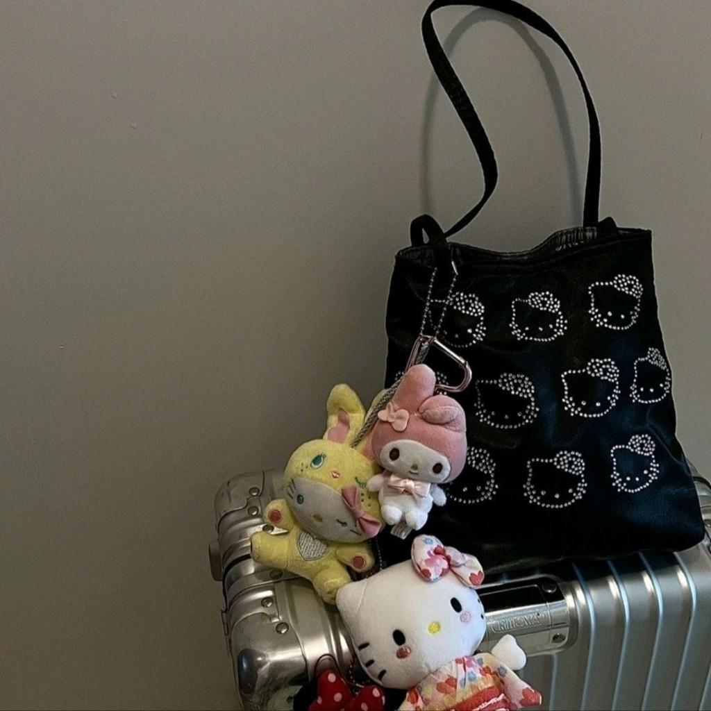 Kid Girl Satin Tote Bag With Embellished Letters For Daily Use
