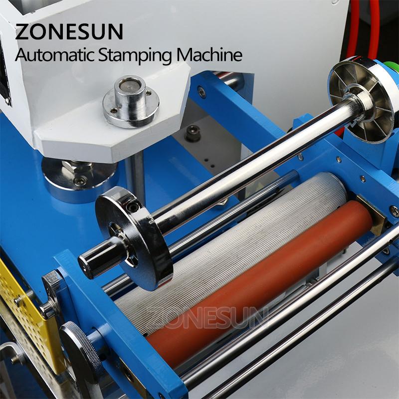 ZONESUN ZY-819D 200X300mm Pneumatic Stamping Machine Paper leather LOGO Name Card Creasing pressure Initial Embossing Machine