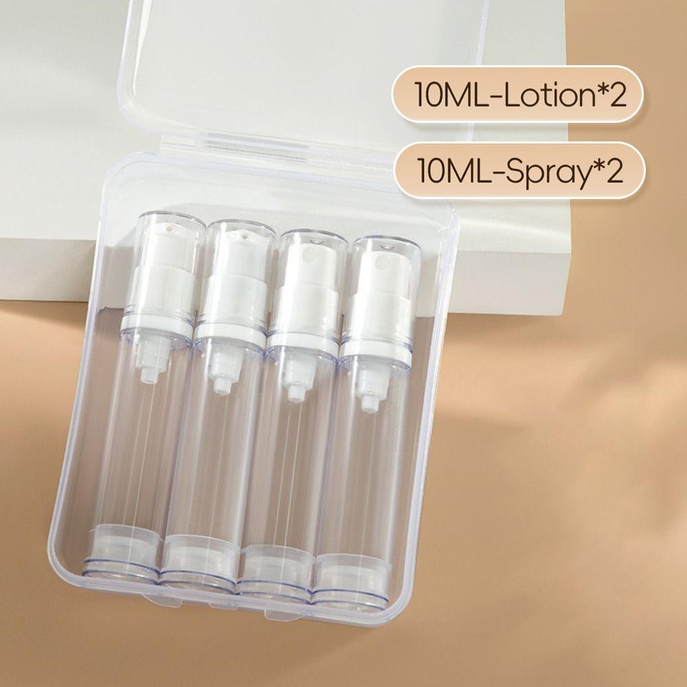 3/4Pcs 5-15ML Lotion Sprayer Bottle Empty Cosmetic Container Durable Travel Refillable Bottle