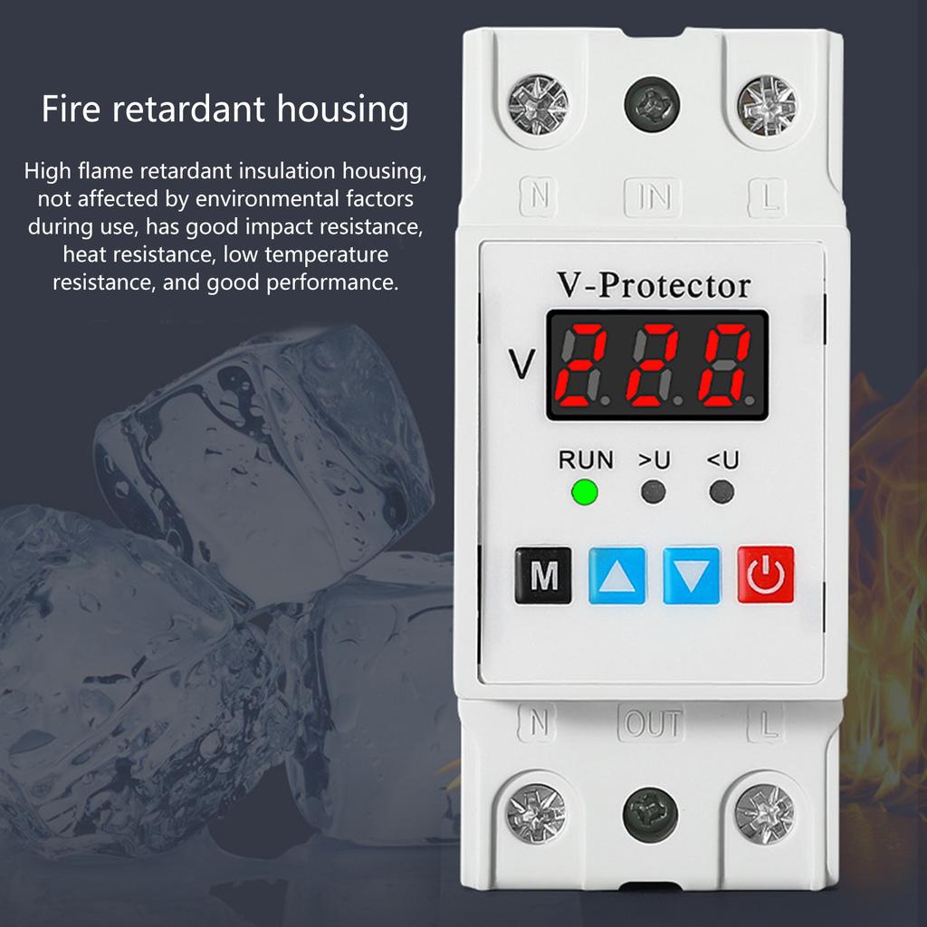 Цифровое сбрасываемое устройство защиты от перенапряжения и пониженного напряжения, цифровое устройство защиты от напряжения, пластиковое для домашнего и промышленного использования
