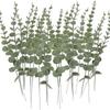 24pcs Artificial Eucalyptus Leaves Artificial Eucalyptus Stems Artificial Branches for Flower Arrangement Wedding Bouquets Home Decoration
