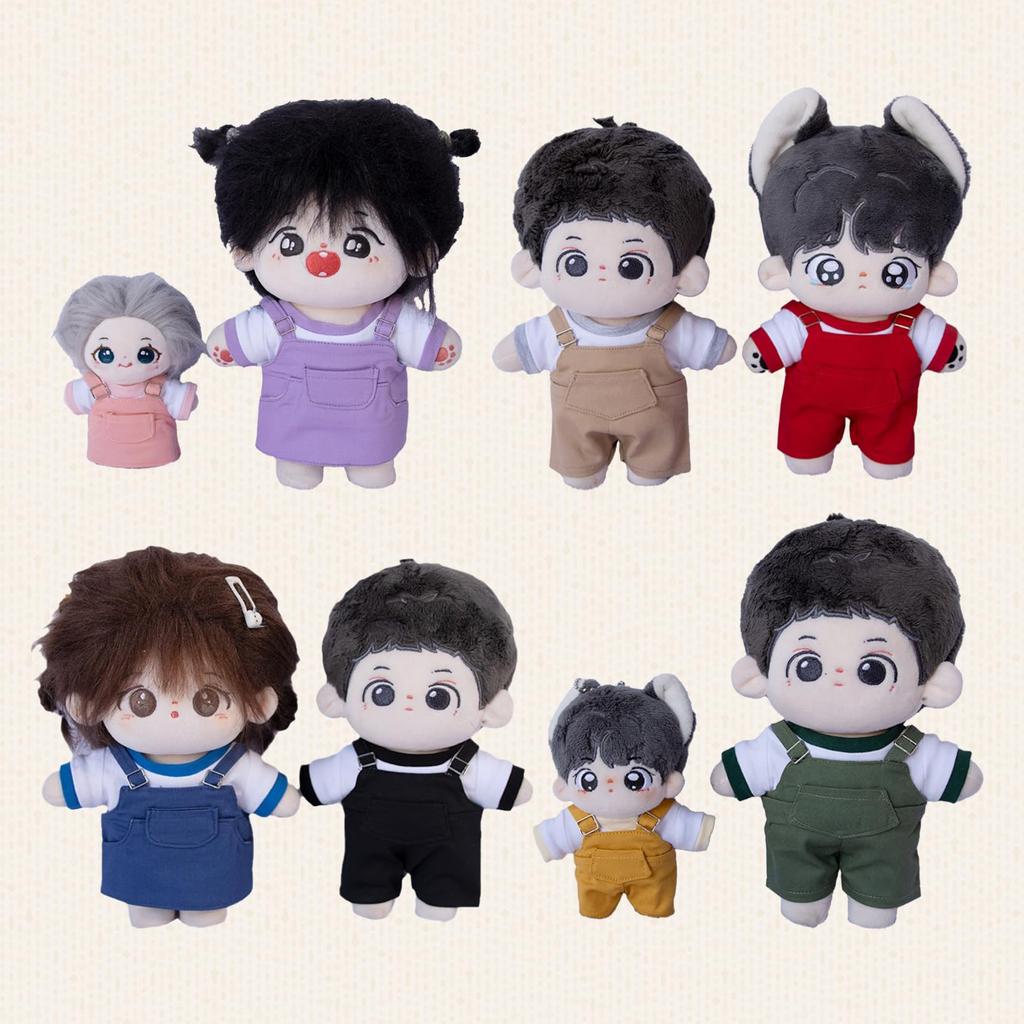 COZENTA Плюшевая кукольная одежда Комбинезон и футболка набор (15см Желтый)